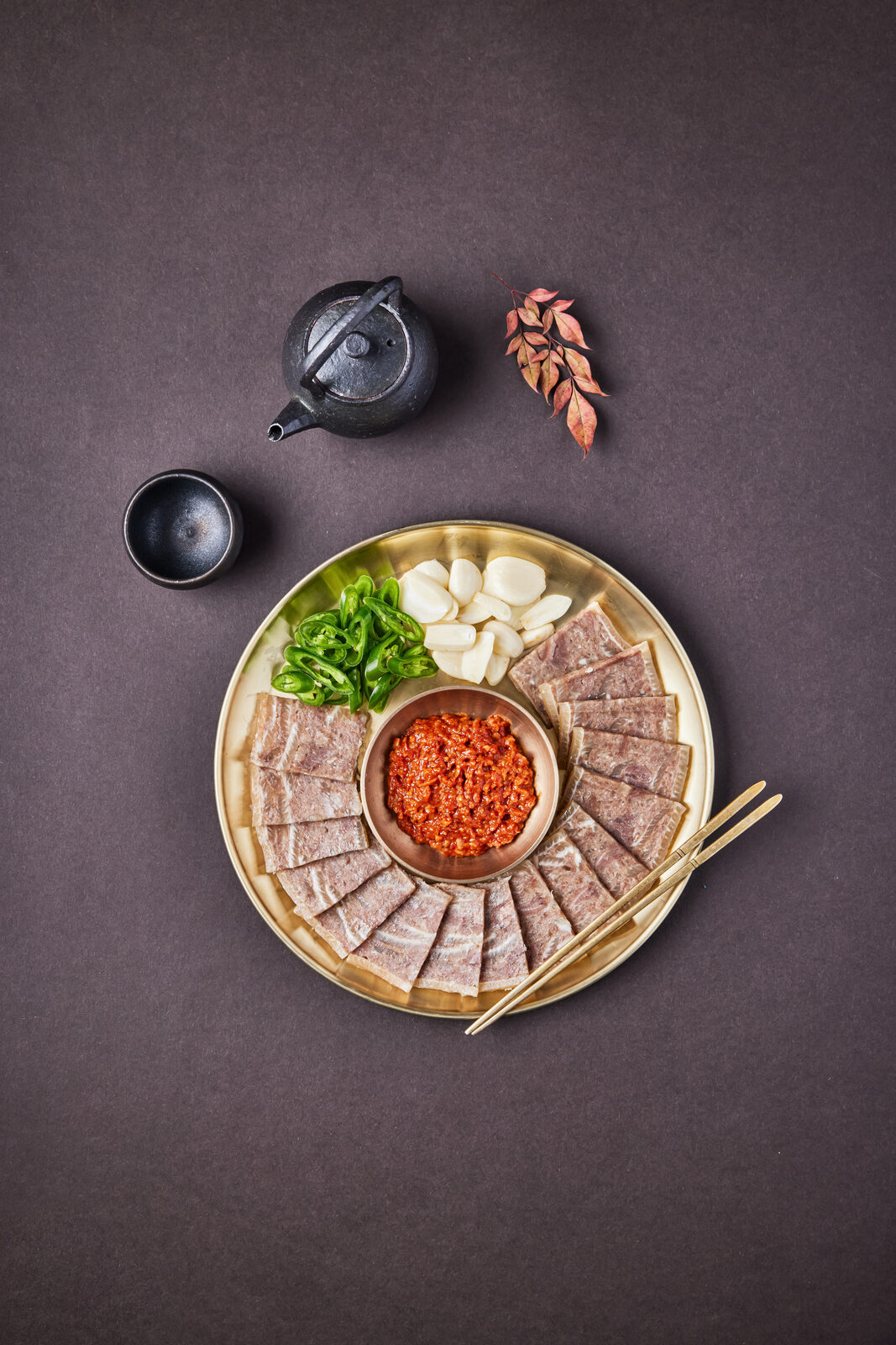 염소 편육 한 접시