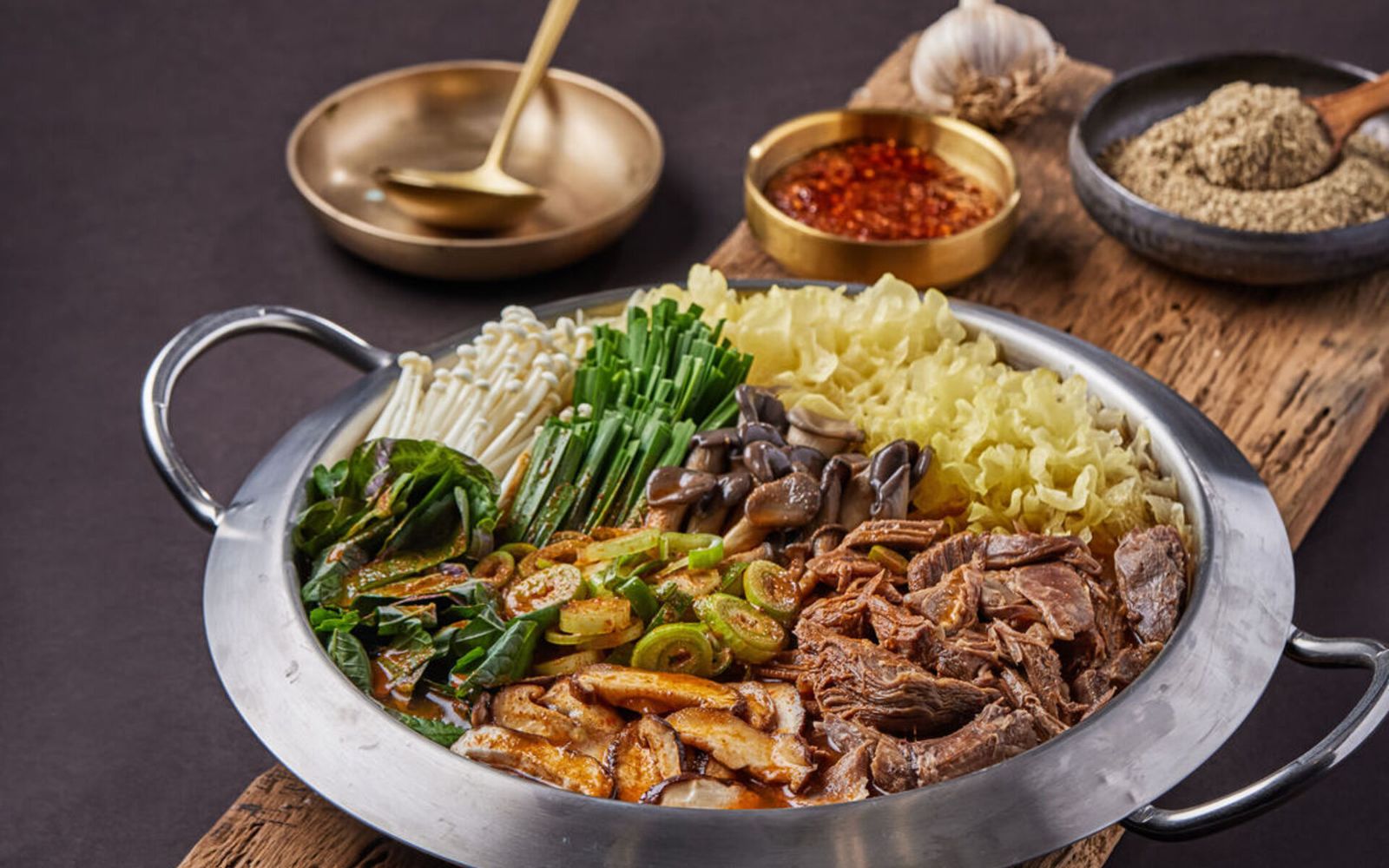 눈꽃전골 상차림